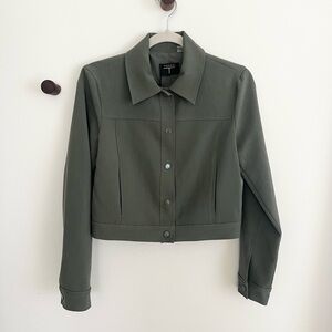 T Tahari Dark Green Utility Jacket Brand New